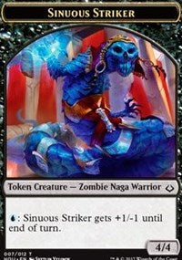Sinuous Striker // Zombie Double-sided Token [Hour of Devastation Tokens] | Black Swamp Games