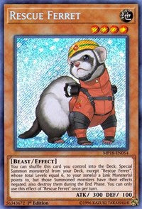 Rescue Ferret [MP18-EN054] Secret Rare | Black Swamp Games