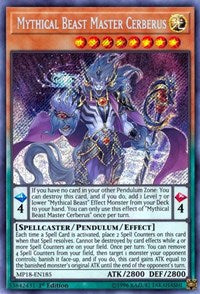 Mythical Beast Master Cerberus [MP18-EN185] Secret Rare | Black Swamp Games