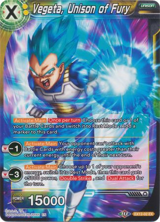 Vegeta, Unison of Fury [EX12-02] | Black Swamp Games