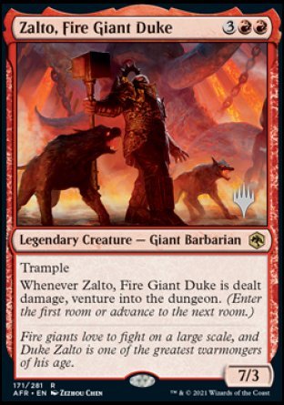 Zalto, Fire Giant Duke (Promo Pack) [Dungeons & Dragons: Adventures in the Forgotten Realms Promos] | Black Swamp Games