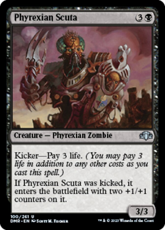 Phyrexian Scuta [Dominaria Remastered] | Black Swamp Games