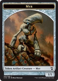 Myr (023) // Thopter (025) Double-sided Token [Commander 2018 Tokens] | Black Swamp Games
