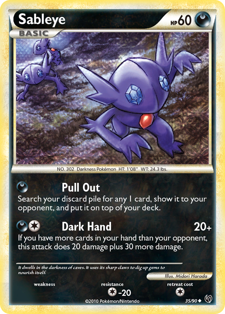 Sableye (35/90) [HeartGold & SoulSilver: Undaunted] | Black Swamp Games