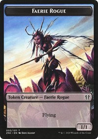 Faerie Rogue // Goblin Rogue Double-sided Token [Commander: Zendikar Rising Tokens] | Black Swamp Games