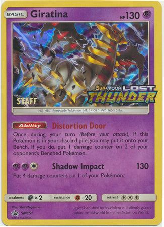 Giratina (SM151) (Staff Prerelease Promo) [Sun & Moon: Black Star Promos] | Black Swamp Games