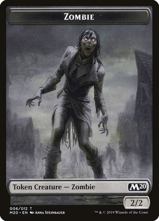 Zombie Token [Core Set 2020 Tokens] | Black Swamp Games