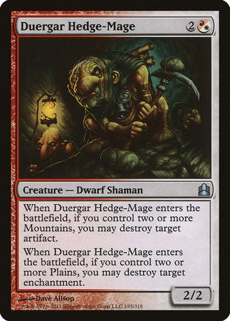 Duergar Hedge-Mage [Commander 2011] | Black Swamp Games