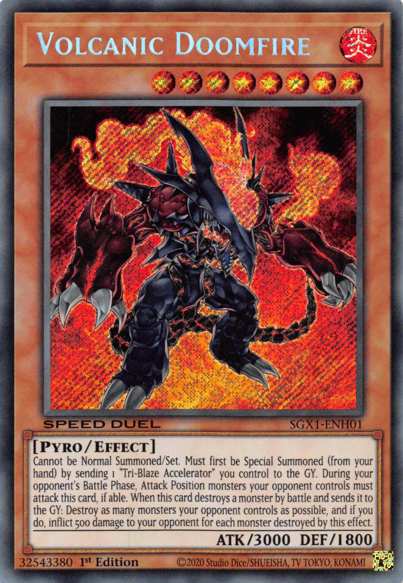 Volcanic Doomfire [SGX1-ENH01] Secret Rare | Black Swamp Games