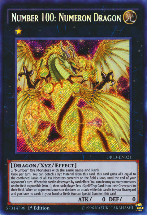 Number 100: Numeron Dragon [DRL3-EN021] Secret Rare | Black Swamp Games