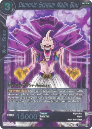 Demonic Scream Majin Buu (BT9-083) [Universal Onslaught Prerelease Promos] | Black Swamp Games