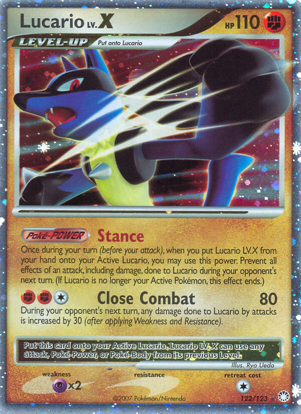 Lucario LV.X (122/123) [Diamond & Pearl: Mysterious Treasures] | Black Swamp Games