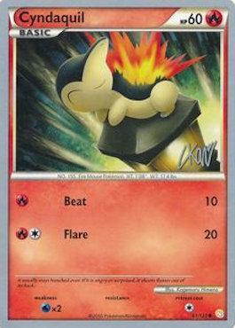 Cyndaquil (61/123) (Reshiphlosion - Christopher Kan) [World Championships 2011] | Black Swamp Games