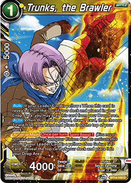 Trunks, the Brawler (BT14-103) [Cross Spirits] | Black Swamp Games