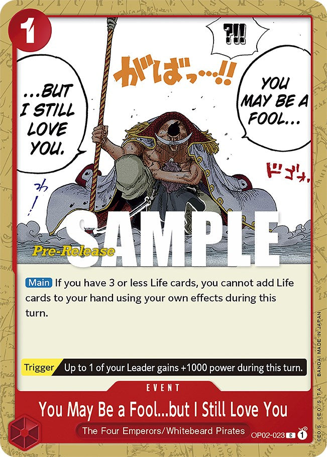 You May Be a Fool...but I Still Love You [Paramount War Pre-Release Cards] | Black Swamp Games