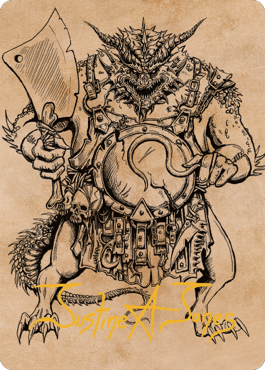 Thrakkus the Butcher Art Card (Gold-Stamped Signature) [Commander Legends: Battle for Baldur's Gate Art Series] | Black Swamp Games