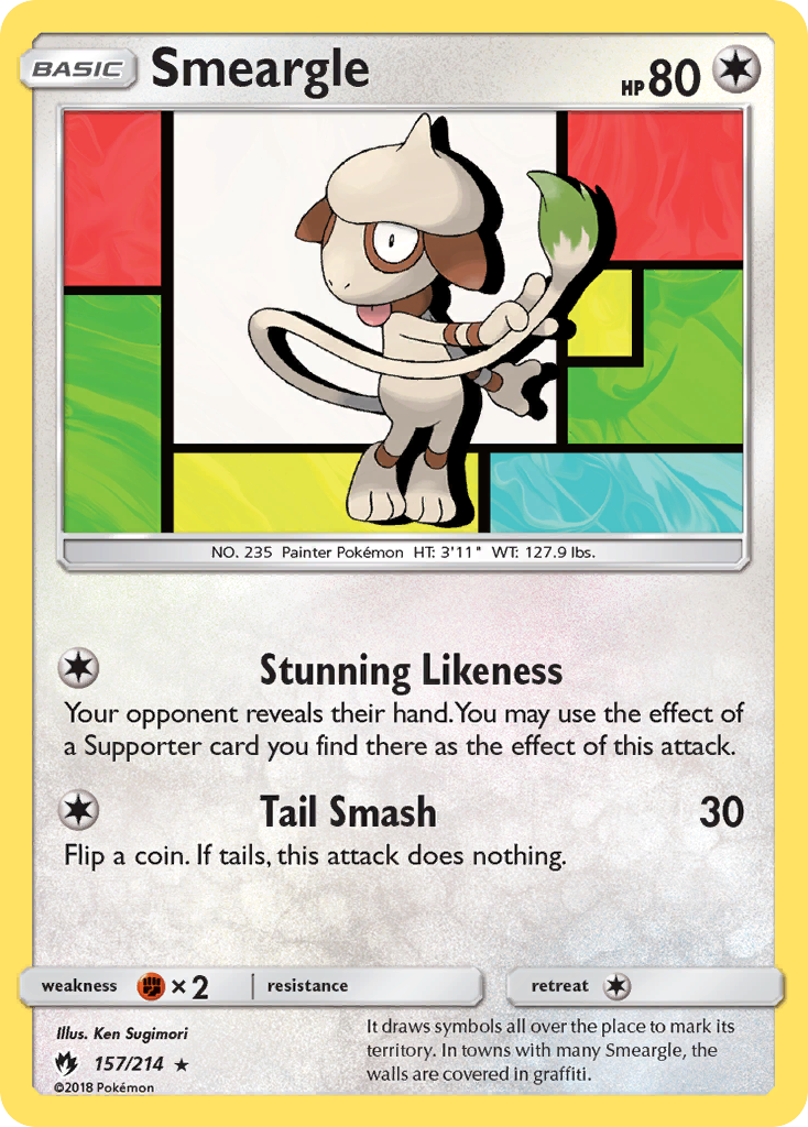 Smeargle (157/214) [Sun & Moon: Lost Thunder] | Black Swamp Games