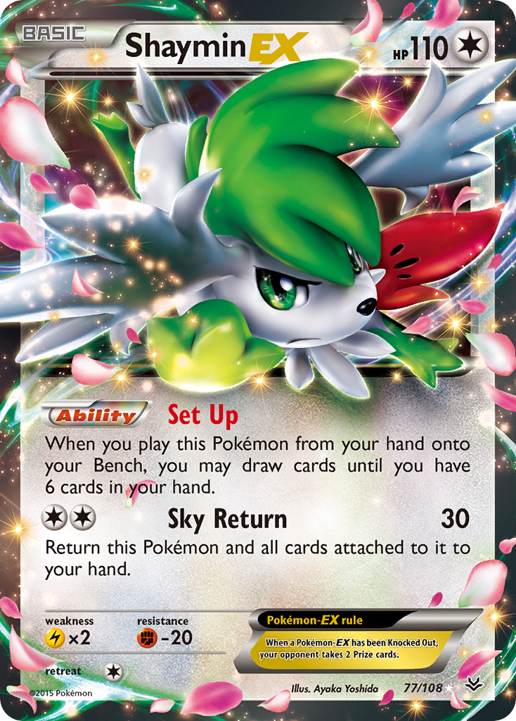 Shaymin EX (77/108) [XY: Roaring Skies] | Black Swamp Games