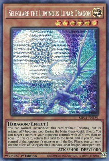 Seleglare the Luminous Lunar Dragon [MP21-EN159] Prismatic Secret Rare | Black Swamp Games