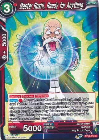 Master Roshi, Ready for Anything [BT12-010] | Black Swamp Games