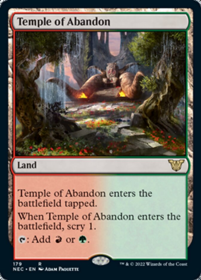 Temple of Abandon [Kamigawa: Neon Dynasty Commander] | Black Swamp Games