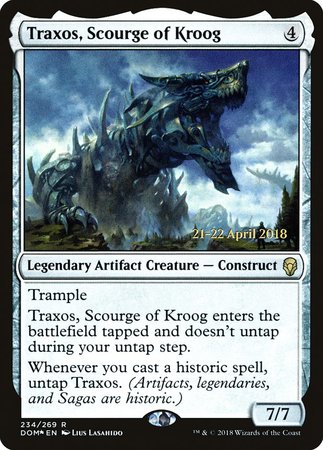 Traxos, Scourge of Kroog [Dominaria Promos] | Black Swamp Games