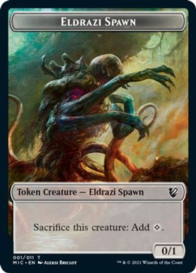 Eldrazi Spawn // Human Soldier Double-sided Token [Innistrad: Midnight Hunt Commander] | Black Swamp Games