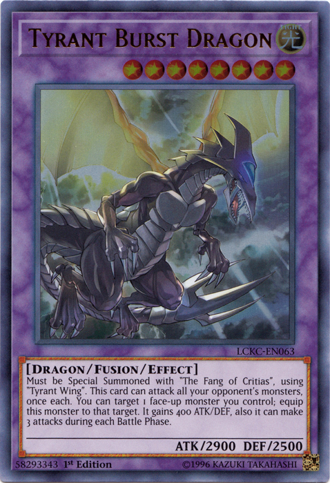 Tyrant Burst Dragon [LCKC-EN063] Ultra Rare | Black Swamp Games