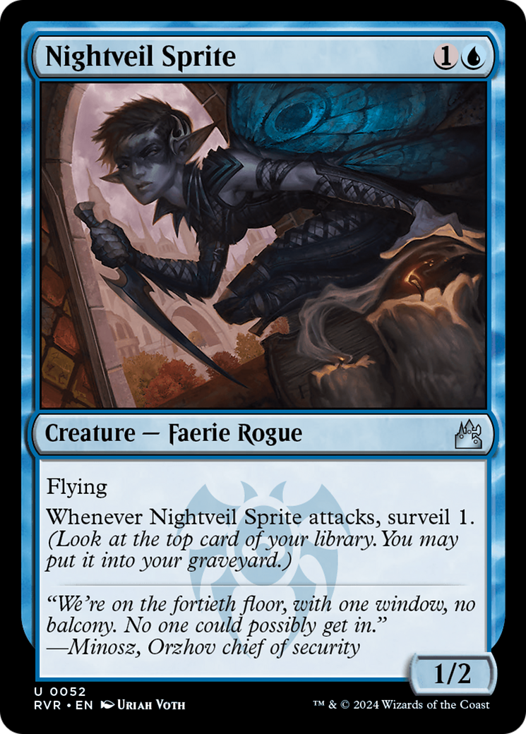 Nightveil Sprite [Ravnica Remastered] | Black Swamp Games