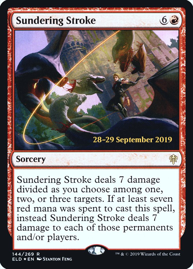 Sundering Stroke  [Throne of Eldraine Prerelease Promos] | Black Swamp Games