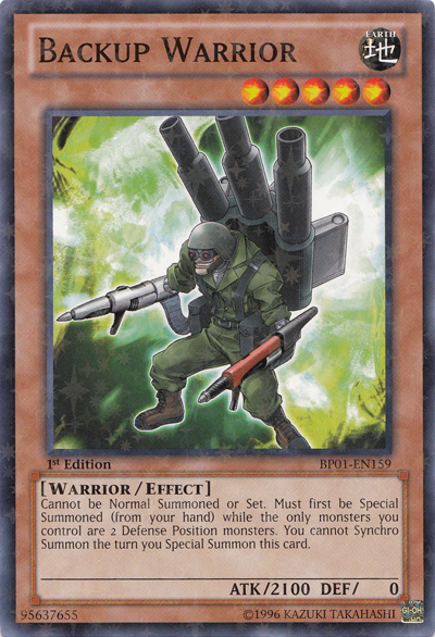 Backup Warrior [BP01-EN159] Starfoil Rare | Black Swamp Games