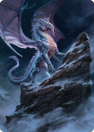Ancient Silver Dragon Art Card (06) [Commander Legends: Battle for Baldur's Gate Art Series] | Black Swamp Games