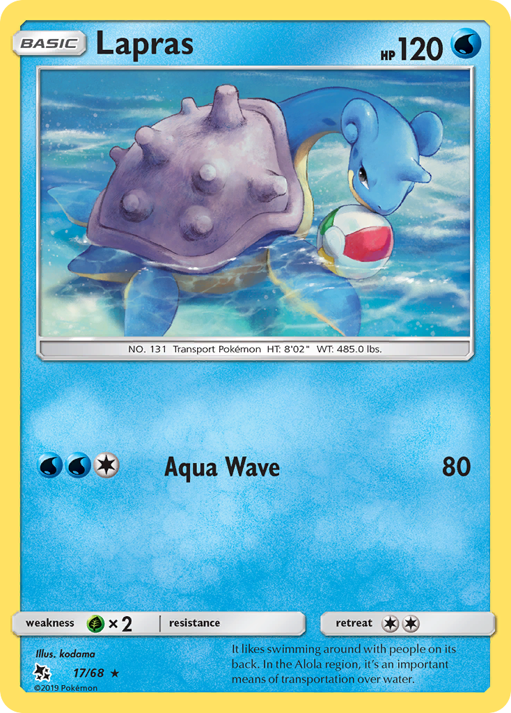 Lapras (17/68) [Sun & Moon: Hidden Fates] | Black Swamp Games