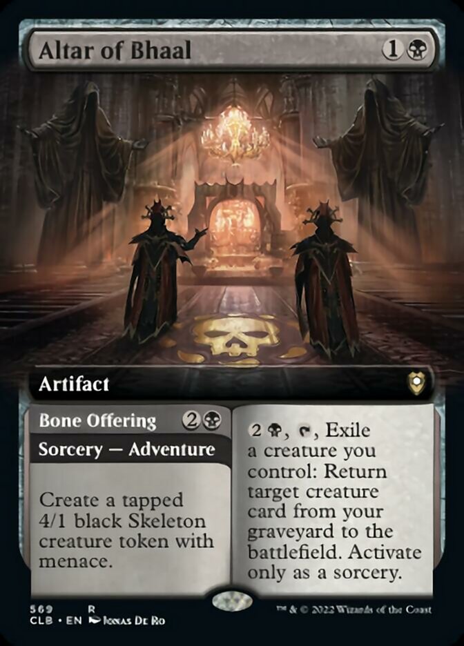 Altar of Bhaal // Bone Offering (Extended Art) [Commander Legends: Battle for Baldur's Gate] | Black Swamp Games