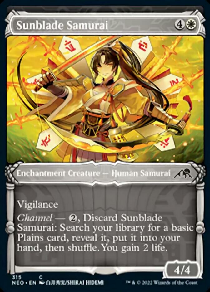 Sunblade Samurai (Showcase Samurai) [Kamigawa: Neon Dynasty] | Black Swamp Games