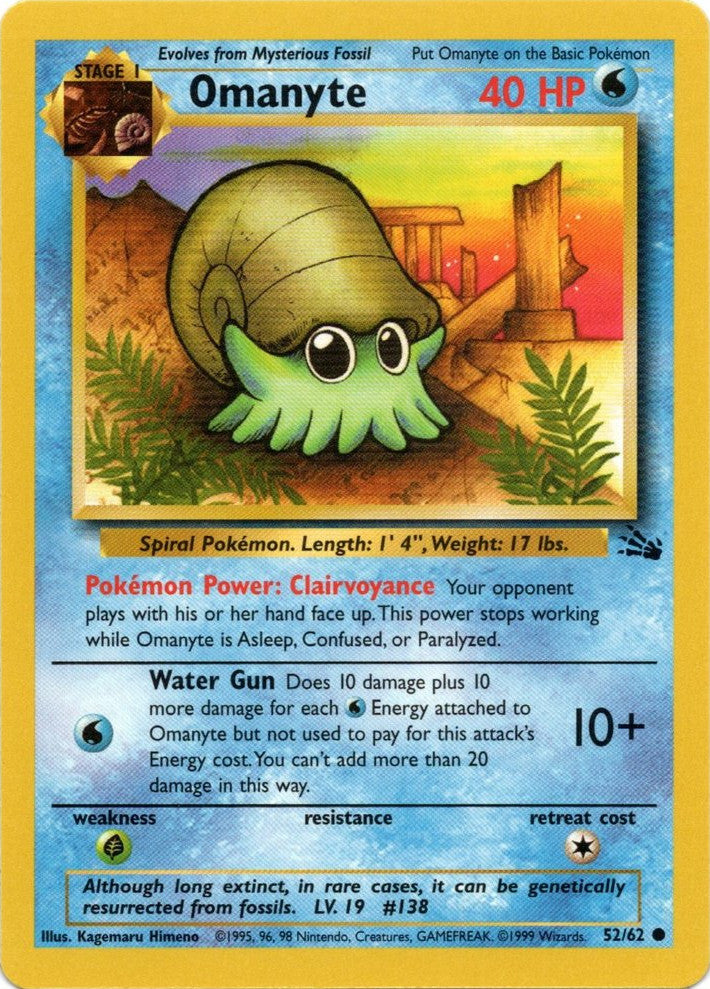 Omanyte (52/62) [Fossil Unlimited] | Black Swamp Games