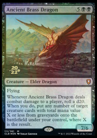 Ancient Brass Dragon [Commander Legends: Battle for Baldur's Gate Prerelease Promos] | Black Swamp Games