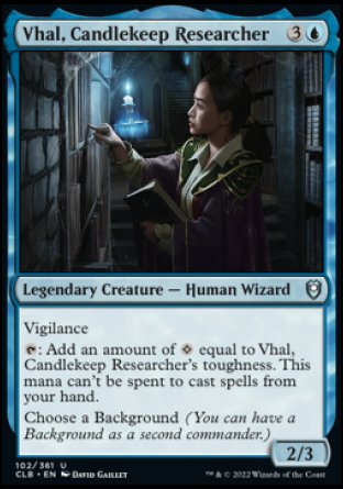 Vhal, Candlekeep Researcher [Commander Legends: Battle for Baldur's Gate] | Black Swamp Games