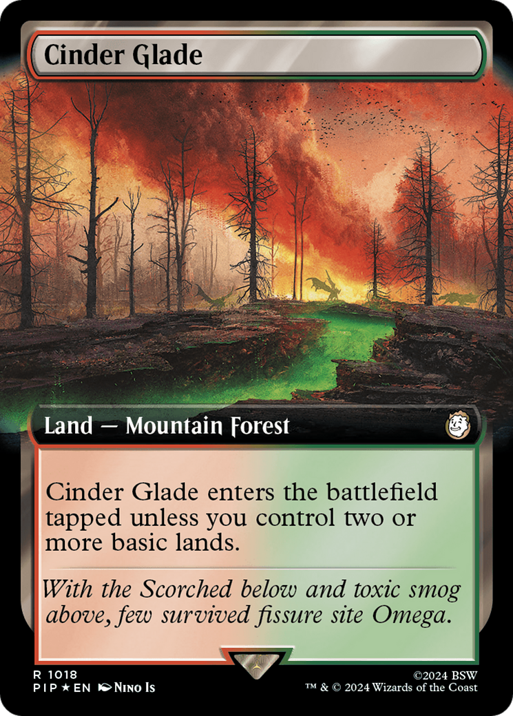 Cinder Glade (Extended Art) (Surge Foil) [Fallout] | Black Swamp Games
