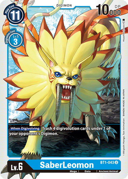 SaberLeomon [BT1-043] [Release Special Booster Ver.1.0] | Black Swamp Games