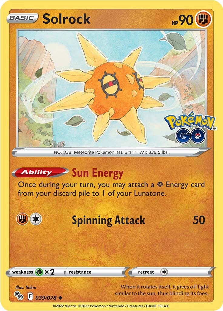 Solrock (039/078) [Pokémon GO] | Black Swamp Games