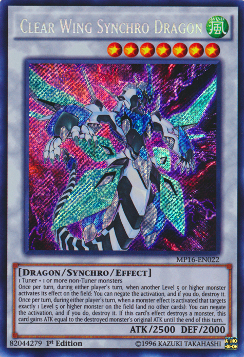 Clear Wing Synchro Dragon [MP16-EN022] Secret Rare | Black Swamp Games