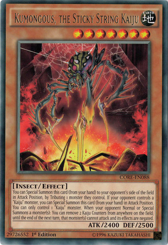 Kumongous, the Sticky String Kaiju [CORE-EN088] Rare | Black Swamp Games