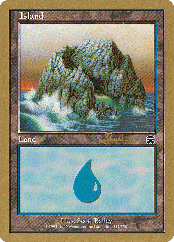 Island (ar337) (Antoine Ruel) [World Championship Decks 2001] | Black Swamp Games