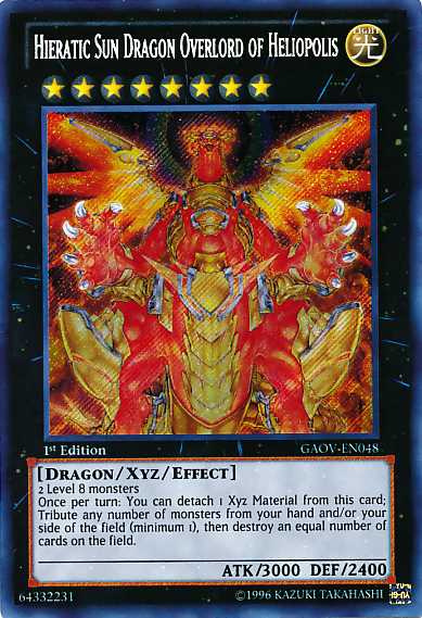 Hieratic Sun Dragon Overlord of Heliopolis [GAOV-EN048] Secret Rare | Black Swamp Games