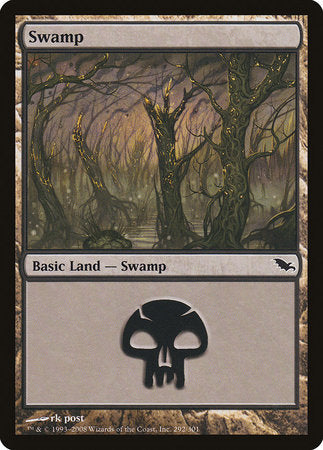 Swamp (292) [Shadowmoor] | Black Swamp Games