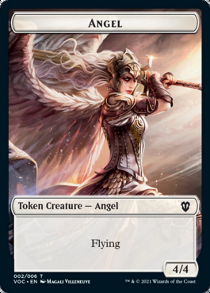 Angel // Clue Double-sided Token [Innistrad: Crimson Vow Commander Tokens] | Black Swamp Games