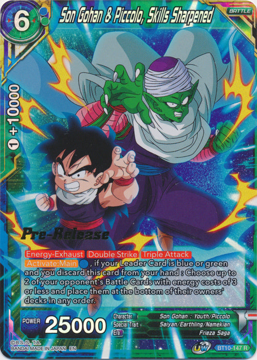 Son Gohan & Piccolo, Skills Sharpened (BT10-147) [Rise of the Unison Warrior Prerelease Promos] | Black Swamp Games