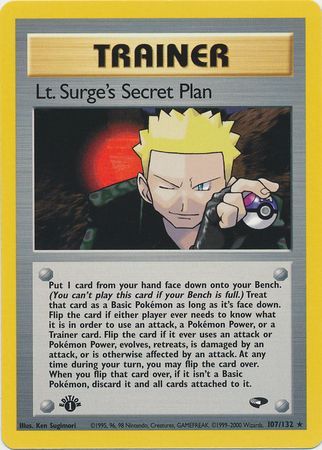 Lt. Surge's Secret Plan (107/132) [Gym Challenge 1st Edition] | Black Swamp Games