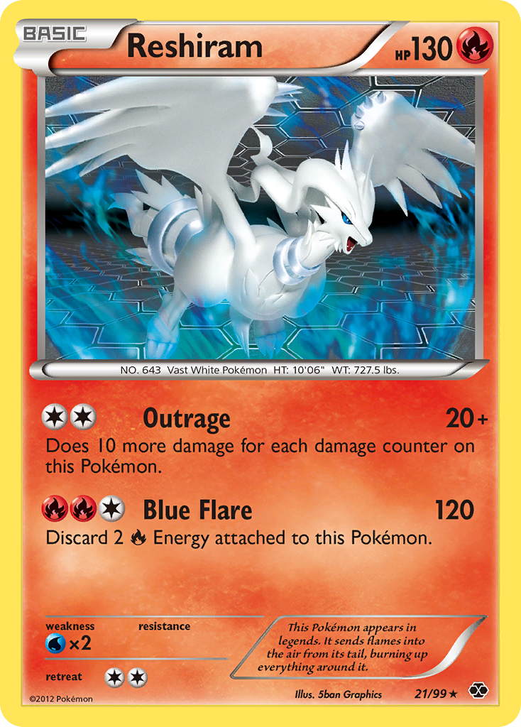 Reshiram (21/99) [Black & White: Next Destinies] | Black Swamp Games